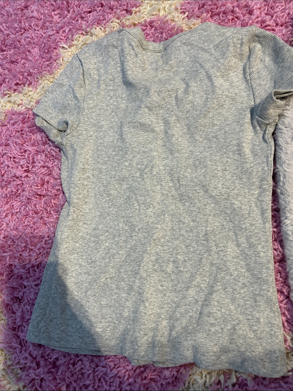 Universal Thread Light Gray Ribbed Button-Front Top - Picture 2 of 2